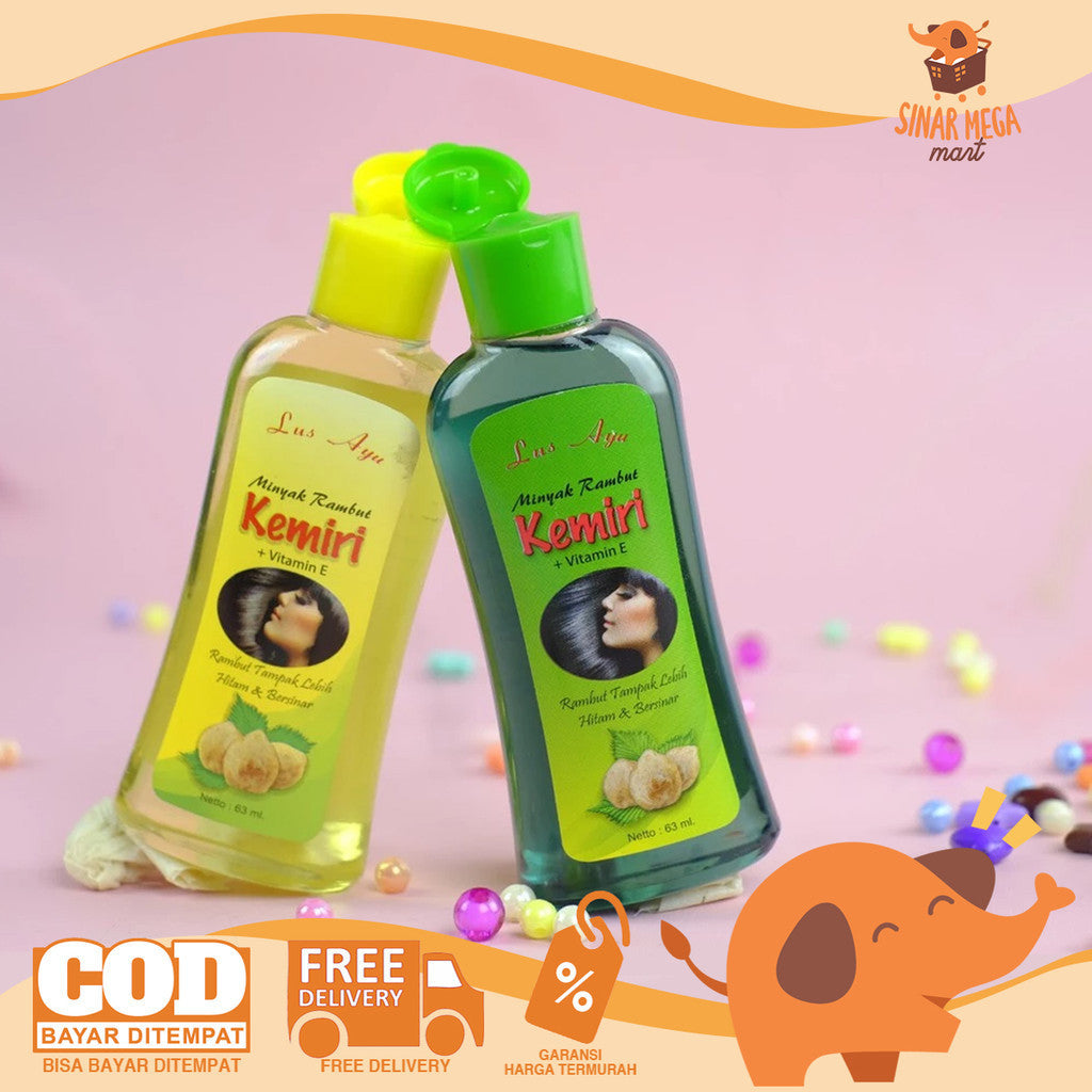 LUS AYU Minyak Rambut Kemiri 63ml with Vitamin E