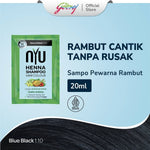 NYU Henna Shampoo Hair Colour SATUAN 20ml - Shampo Pewarna Rambut Free Sarung Tangan