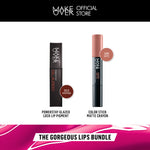 [SPECIAL 11.11] MAKE OVER Gorgeous Lips Bundle : Glazed Lock Lip Pigment + Color Stick Matte Crayon 105 Skye - NIKI Glazed Paket Ombre Lips Matte Crayon dan Lip Gloss LipCream Lipstick Tahan Lama Ringan