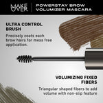 [SPECIAL 11.11] Make Over Powerstay Brow Volumizer Mascara 5 g - Browcara, Eye Brow Mascara, Maskara Alis Waterproof