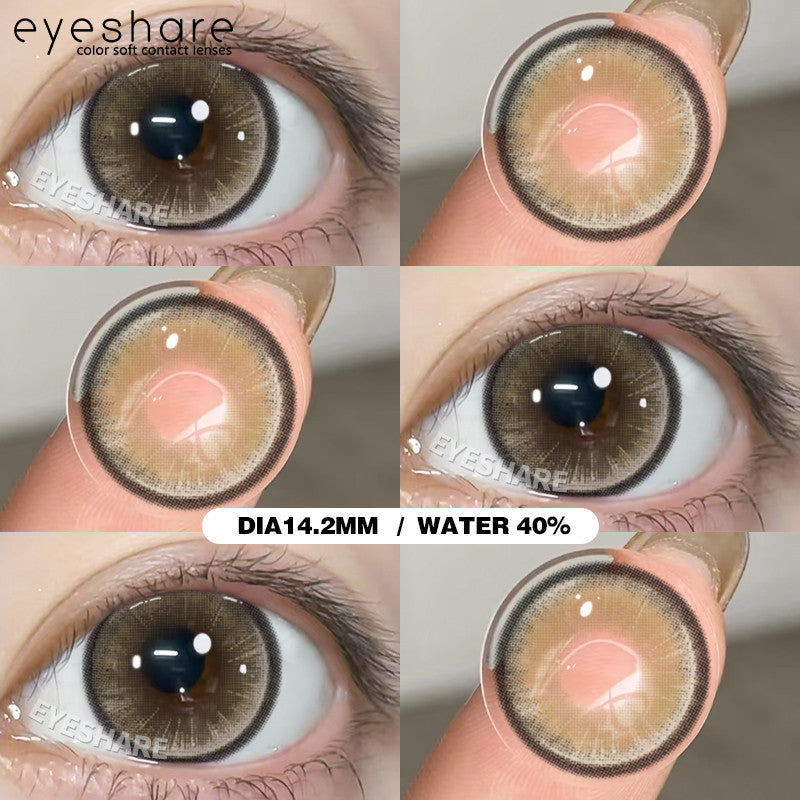 Eyeshare Softlens 14.2mm 1Pasang MELBOURNE Brown Lensa Kontak Mata Korea