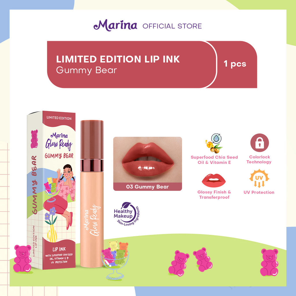 Marina Glow Ready Limited Edition Lip Ink 4ml - Exp Date : 02.2027
