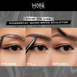 Make Over Powerstay Micro Brow Sculptor 0.07 g - Alis Serat, Tahan Lama, Pensil Alis Waterproof