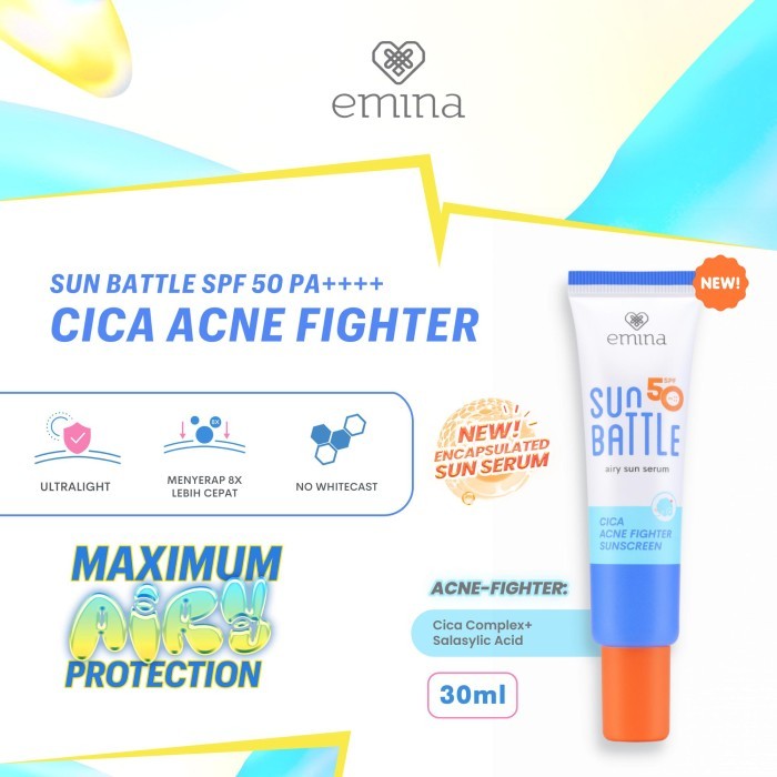 Emina Best Duo Lawan Jerawat - Serum dan Sunscreen Lawan Jerawat