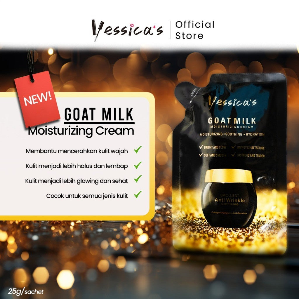 Yessica Yessica's Goat Milk Mencerahkan Kulit Moisturizer Cream Sachet Refill Nourishing Moisturizing Hydration Skin