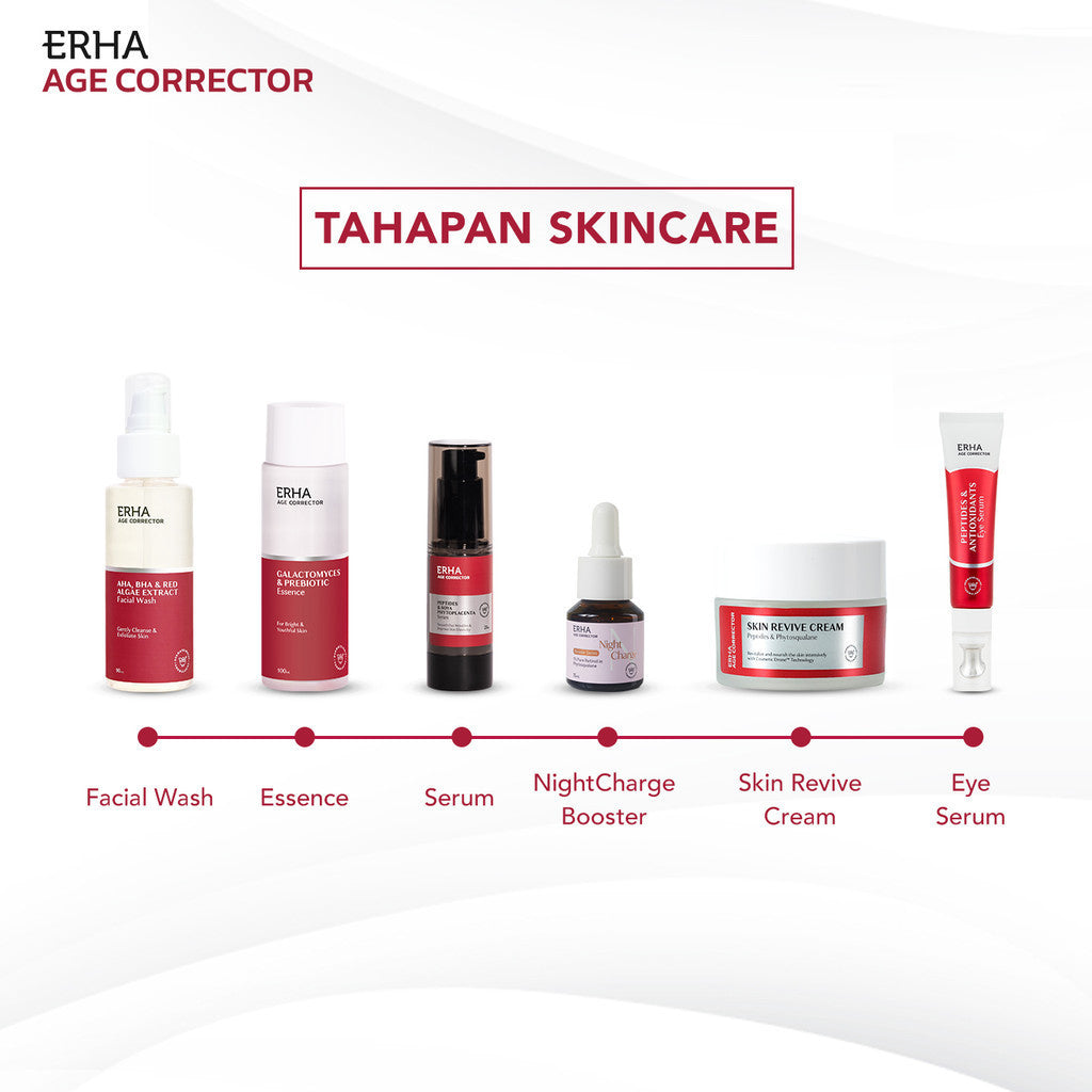 ERHA Age Corrector Skin Revive Cream 28g | Peptides & Phytosqualane - Pelembap Anti Aging untuk Malam Hari | Melembapkan Lebih Dalam | Mengurangi Garis Halus | Menjaga Elastisitas Kulit | Menghaluskan | Pudding Like Moisturizer | Plumpy