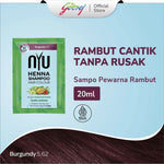NYU Henna Shampoo Hair Colour SATUAN 20ml - Shampo Pewarna Rambut Free Sarung Tangan