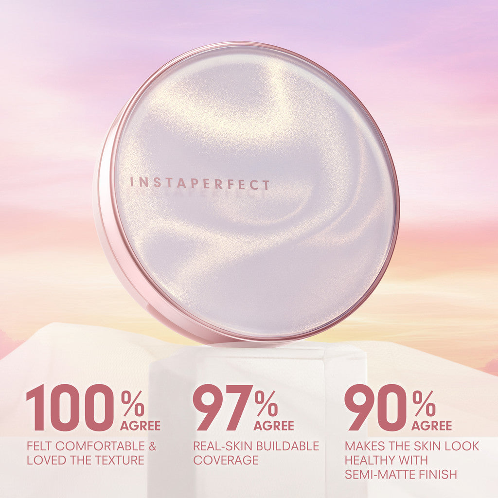 [CREATOR'S SPECIAL BUNDLE] Instaperfect Skincover Air Cushion SPF 50++++ 11g - Make Up Cushion Foundation Semi Matte Finish (Real Skin Buildable Coverage, Transferproof, Non Comedogenic)
