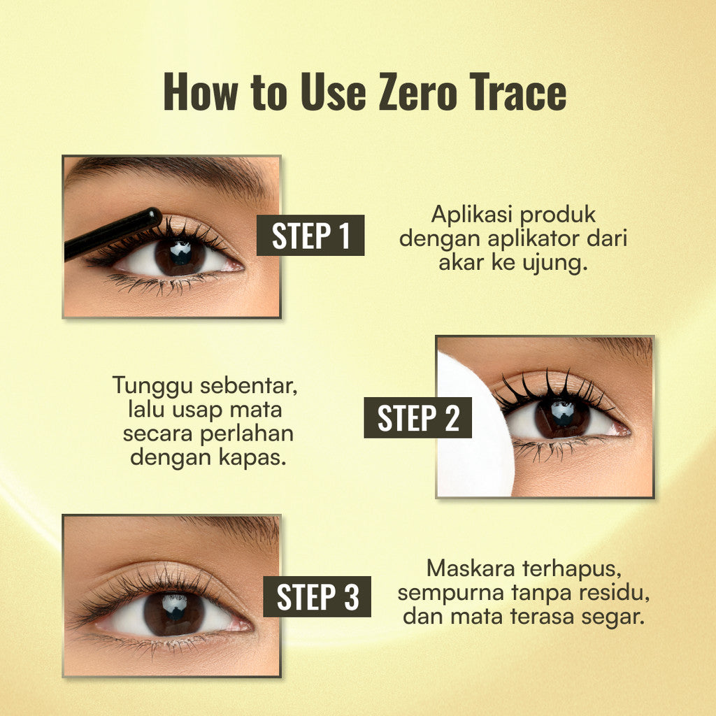 [MASCARA REMOVER BERSIH TANPA SISA] NEW! WARDAH Zero Trace Mascara Remover - Effortless Lash-Cleansing Lash-Nourishing Oils Gentle Formula Remover Mascara - Make Up Remover - Maskara - Pembersih Bulu Mata Tanpa Rontok - Pembersih Makeup Wajah - Eye Makeup