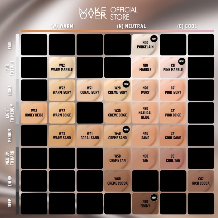 [SPECIAL 11.11] MAKE OVER 24H Smooth Flawless Bundle : Powerstay Weightless Liquid Foundation + Powerstay Matte Powder Foundation - Paket Complexion Face Makeup Bedak Tahan Lama