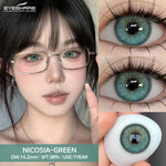 Eyeshare Softlens Nicosia Blue 1Pasang Lensa Kontak Soft Softlen Gray  14.2mm