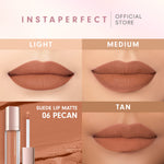 Instaperfect Layering Duo Set Bundle: Silk Touch Blusher + Suede Lip Matte  (MLBB Nude Lip Cream, Cover Blurry, Transfer Resistant, Enhancing)- Paket Make Up
