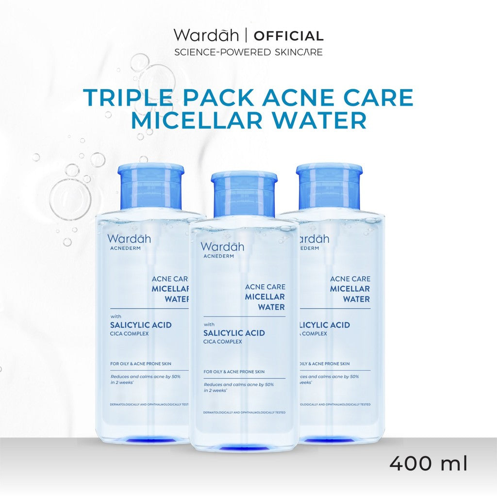 WARDAH Micellar Water (Perfect Bright, Nature Daily, Lightening Oil, Acnederm) - Pembersih Make Up Waterproof - Skincare