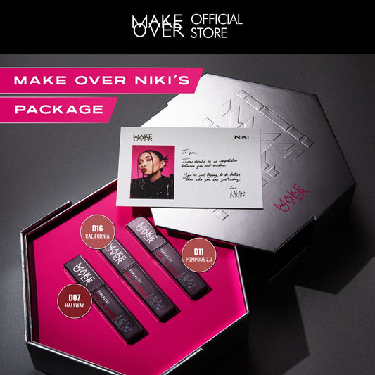 MAKE OVER x NIKI Limited Edition Package | NIKI’s Glazed Picks: Ride-or-Die Shade - Edisi Terbatas Next Level Lip Gloss Lip Cream Transferproof Pigmented Tahan Lama 24 Jam Ringan Tidak Lengket di Bibir