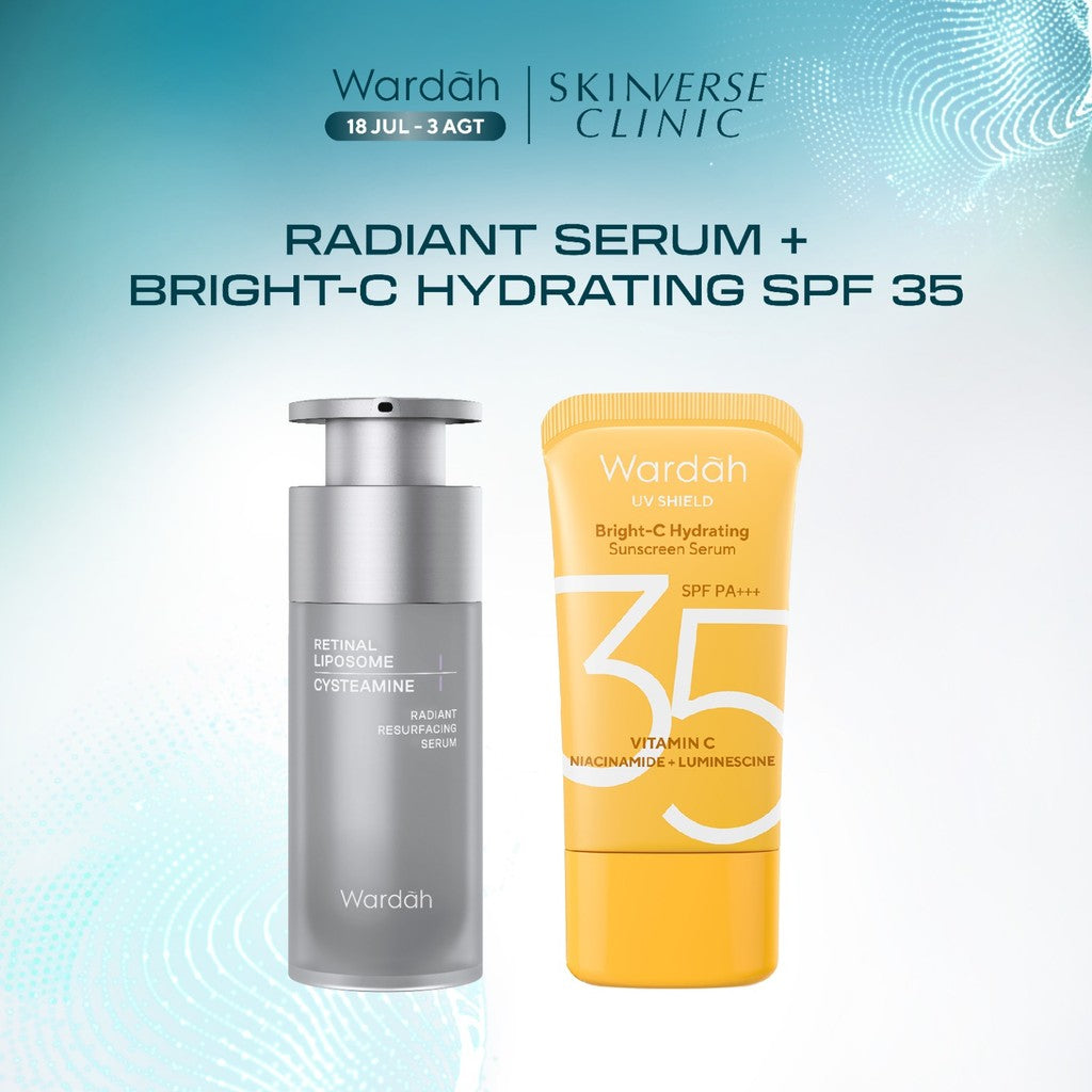 [SASHFIR PICKS!] Wardah Radiant Resurfacing Retinal Cysteamine Serum 30 ml - Serum Pencerah, Penghilang Kerutan, Retinol, Laser Effect, Renewal, Peeling - Skincare