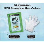 NYU Henna Shampoo Hair Colour SATUAN 20ml - Shampo Pewarna Rambut Free Sarung Tangan