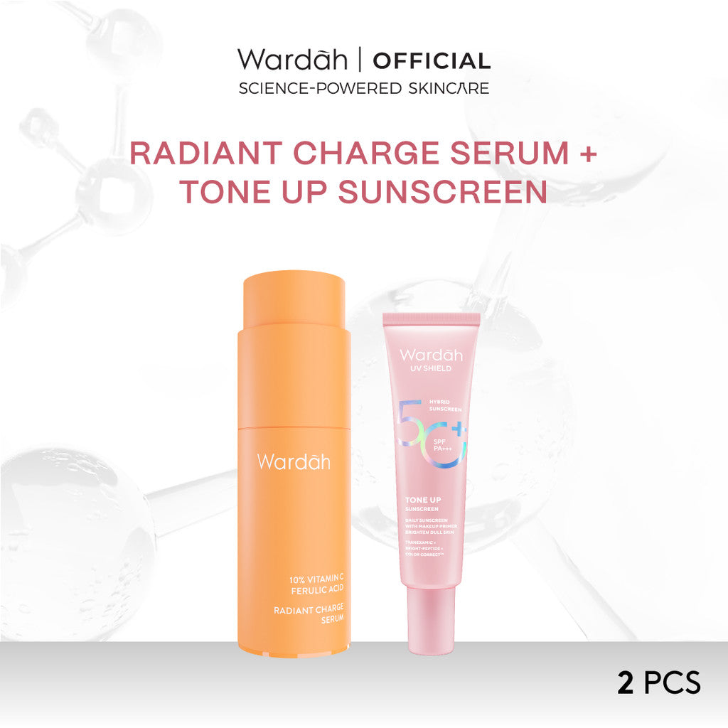 Wardah UV Shield Tinted Tone Up Sunscreen SPF 50 PA 30 ml Sunscreen Wajah Mencerahkan Wajah Samarkan Noda Hitam Tidak Lengket Cepat Meresap Makeup Primer-Skincare