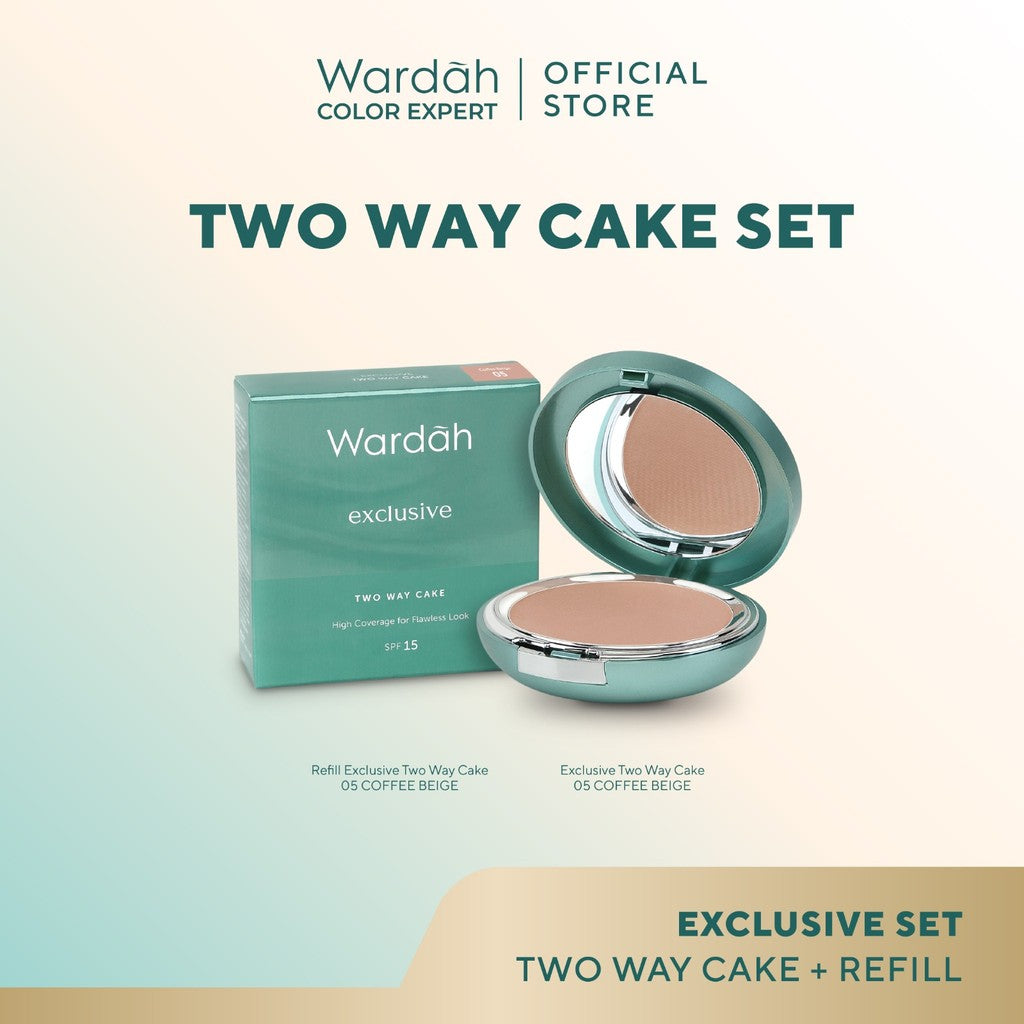 [BUNDLE] WARDAH Exclusive Two Way Cake & Refill - Two Way Cake - TWC - Refill TWC - Bedak Padat Tahan Lama - Makeup