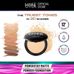 MAKE OVER Powerstay Bundle - Powerstay Glazed Lock + Matte Powder Foundation + Micro Brow Sculptor + Grip Brow Gel - Powerstay Best Seller Bundle
