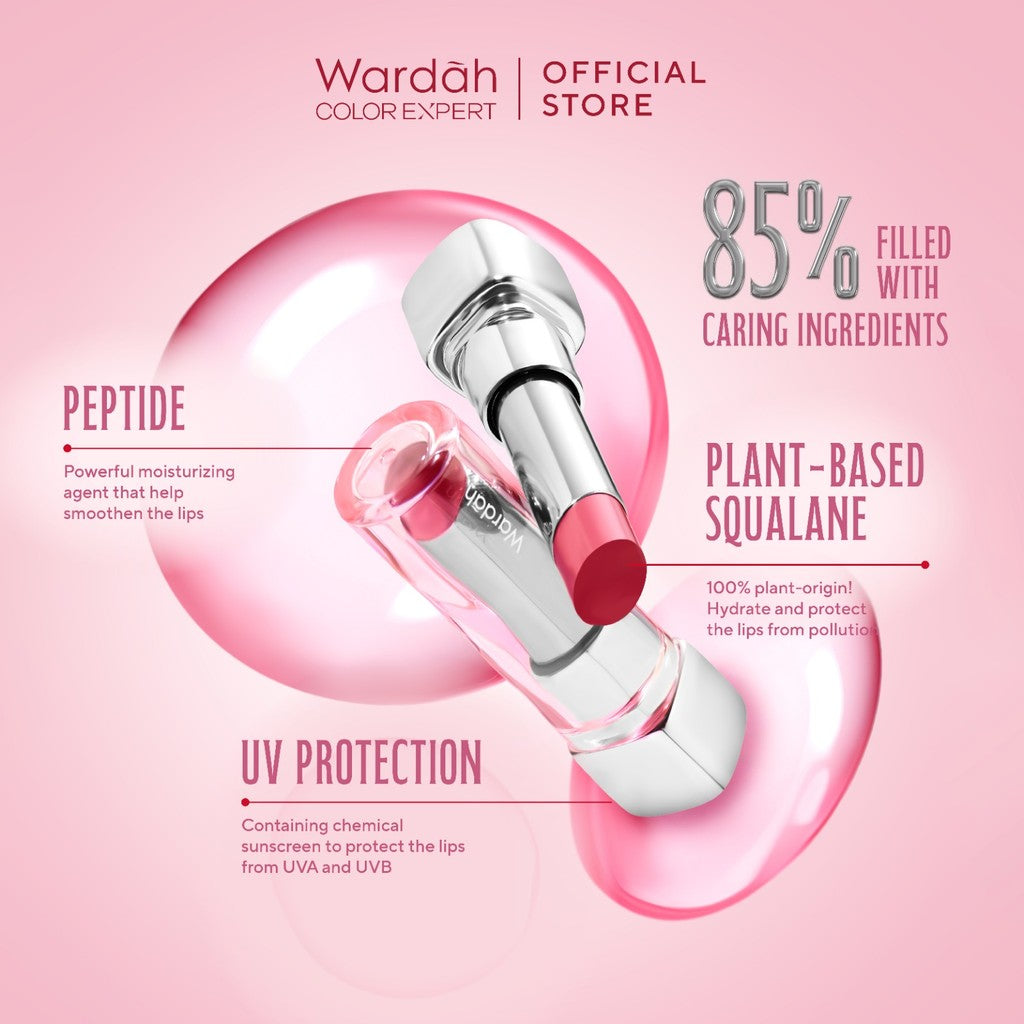 [FLASH SALE] NEW! WARDAH Glossicle Peptide Balm - Ombre Glossicle - Dilengkapi dengan Peptide & UV Filter - Memperkuat Lip Barrier - Hasil Akhir Bibir Lembab dan Glossy - Lip Balm -Lip Tint - Makeup - Natural Gloss - Glossy - Library