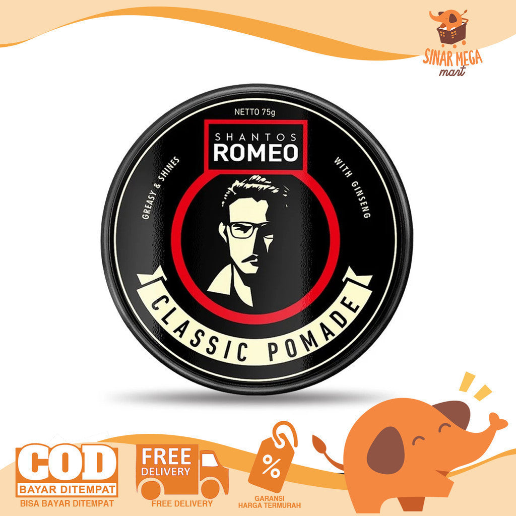 SHANTOS ROMEO Classic Pomade Oil Based / Minyak Rambut Pria