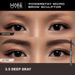 Make Over Powerstay Micro Brow Sculptor 0.07 g - Alis Serat, Tahan Lama, Pensil Alis Waterproof