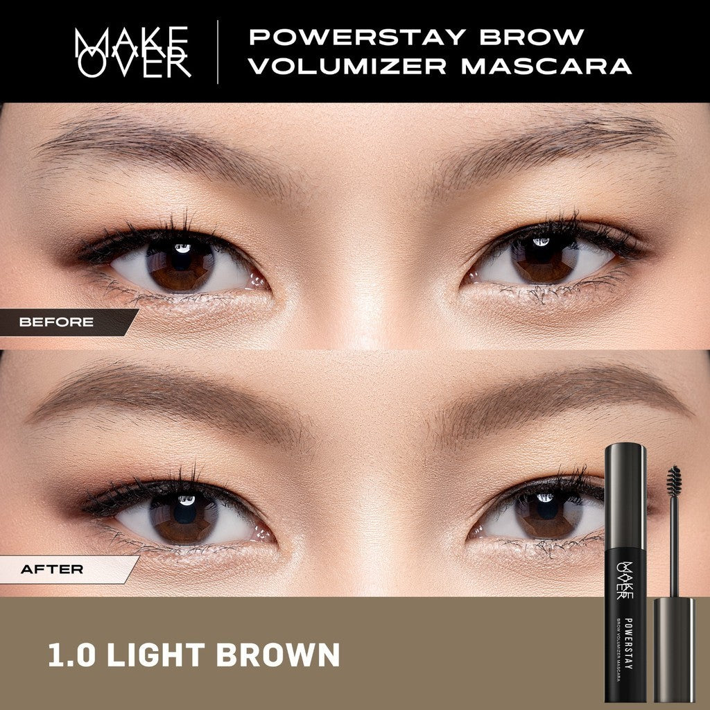 [SPECIAL 11.11] Make Over Powerstay Brow Volumizer Mascara 5 g - Browcara, Eye Brow Mascara, Maskara Alis Waterproof