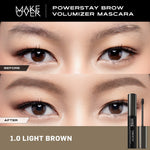 [SPECIAL 11.11] Make Over Powerstay Brow Volumizer Mascara 5 g - Browcara, Eye Brow Mascara, Maskara Alis Waterproof