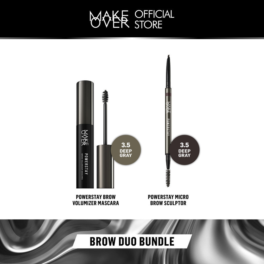 Make Over Duo Brow Bundle:  Powerstay Brow Volumizer Mascara + Micro Brow Sculptor