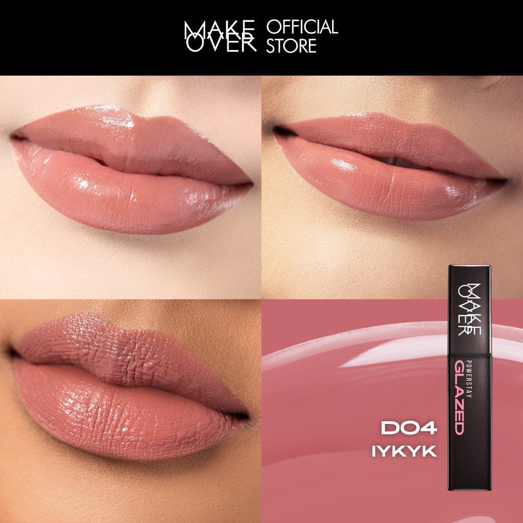 [SPECIAL 11.11] MAKE OVER Powerstay Glazed Lock Lip Pigment - NIKI Aqeela Sargio Mahalini Lip Glazed Plump Gloss Next Level Lip Cream Transferproof Pigmented Tahan Lama 24 Jam Ringan Lipstick Long Lasting Somethin Time Less w Maybe Euphoria