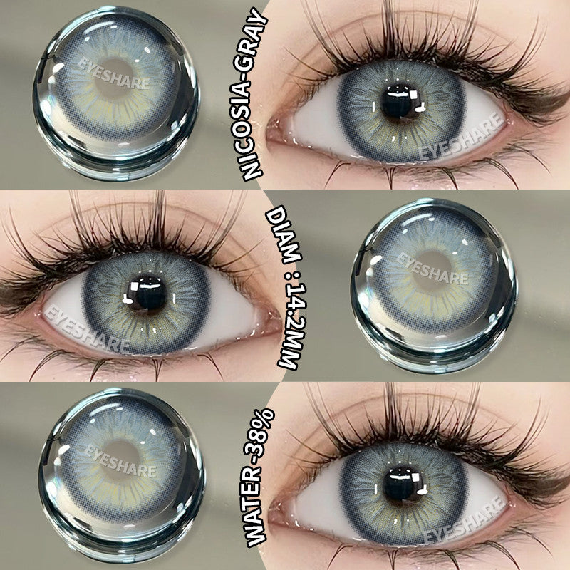 Eyeshare Softlens Purple Gray Brown 14.2mm 1Pasang Lensa Kontak Soft Softlen Cosplay
