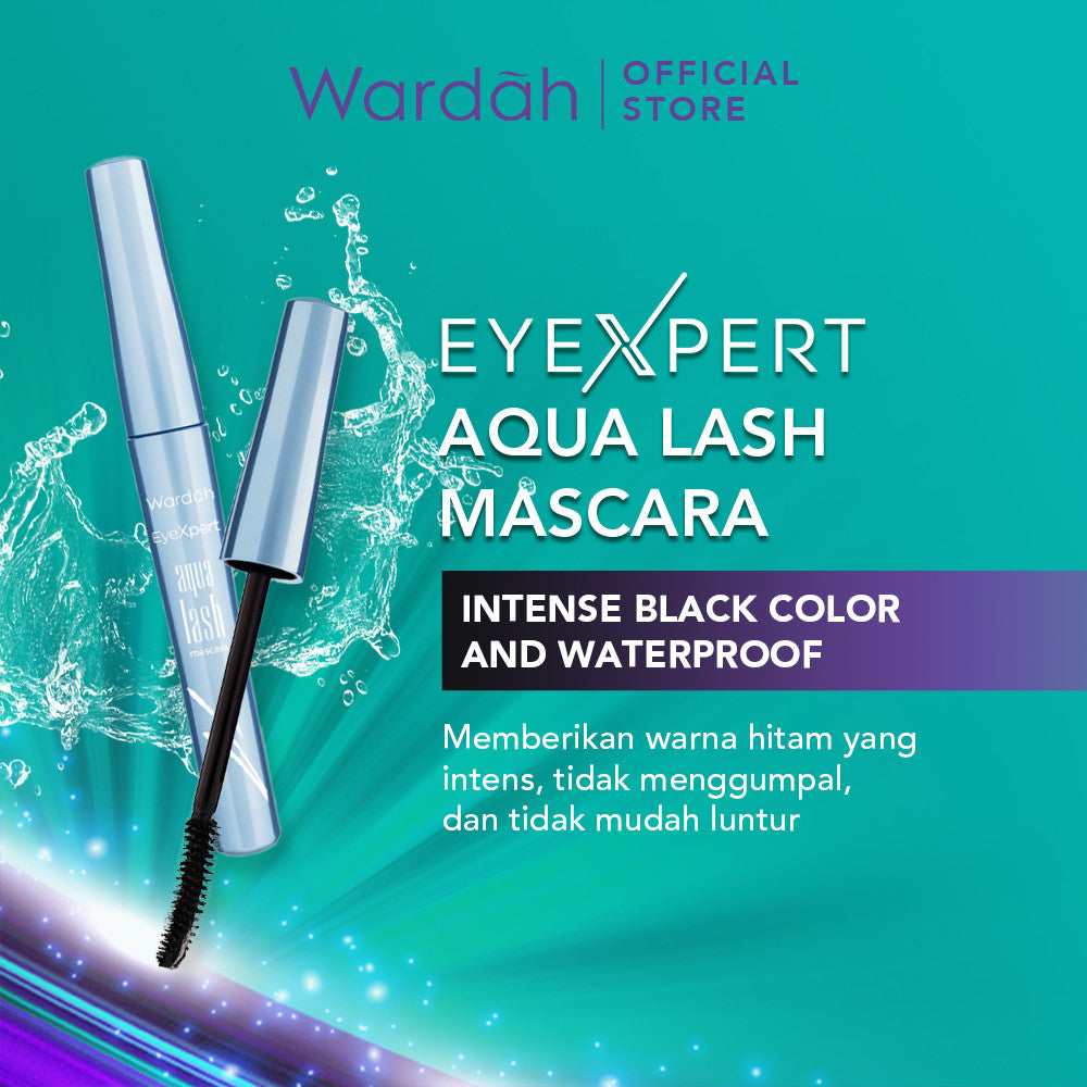 [BUY 3 125K!] WARDAH EyeXpert Aqua Lash Mascara - Bulu Mata Tebal Panjang Cepat Kering - Warna Intense dan Waterproof - Mudah Digunakan Dengan Hasil Natural - Makeup
