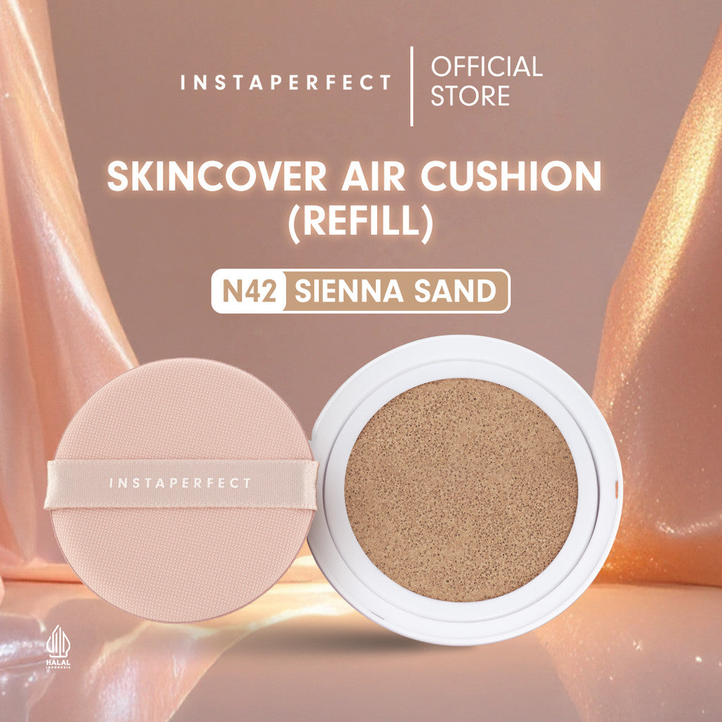 Instaperfect Refill Skincover Air Cushion 11 g (Real Skin Buildable Coverage, Transfer-Resistant, SPF 50 PA++++)- Bedak Foundation Muka Tahan lama