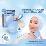 Wardah Lightening Powder Foundation Light Feel 12 g - Bedak Padat | Merah Jingga Official