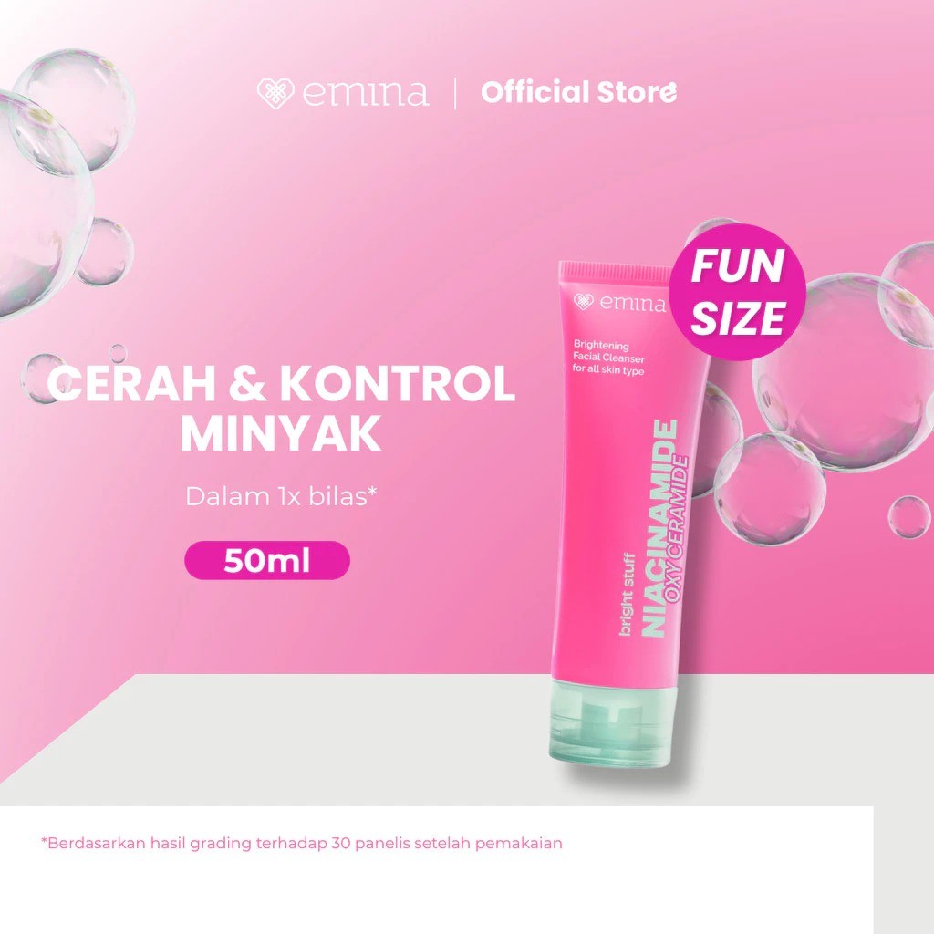 [SPECIAL 11.11] Emina Face Wash All Series - Niacinamide Oxy Ceramide Brightening Face Wash, Emina Prebiotic Tranexamic Acid Brightening, Ms Pimple Acne Solution, Oat Amino Low pH Cleanser