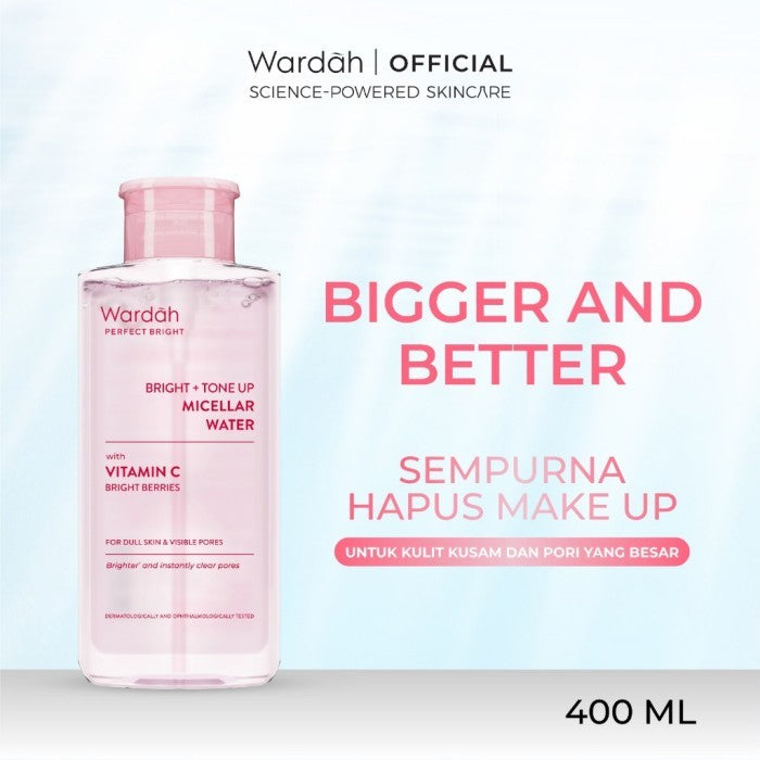 WARDAH Micellar Water (Perfect Bright, Nature Daily, Lightening Oil, Acnederm) - Pembersih Make Up Waterproof - Skincare