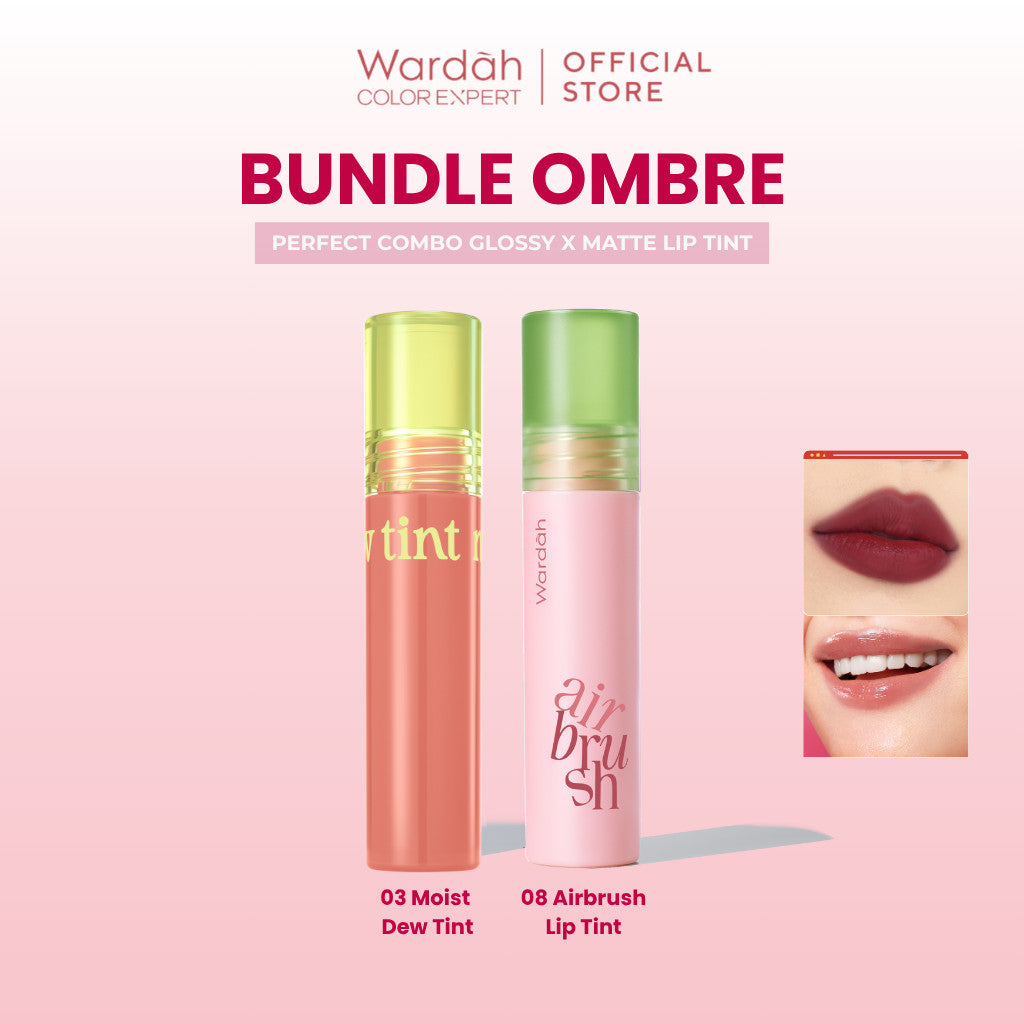 NEW! Wardah Airbrush Lip Tint - Soft-Blur Finish-Longlasting-Lightweight-Hydrates -Tahan Lama 24 Jam - Lip Stain - Lipgloss - Liptint - Lipstik - Lipcream - Lip Matte - Makeup