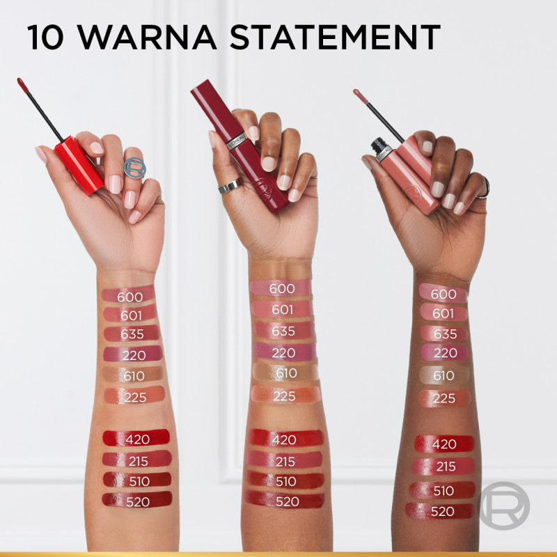 [BARU] L'Oreal Paris Infaillible Laque Resistance - Lip Cream Glossy Pigmented Nyaman Lipstik Transferproof Longlasting hingga 16 Jam