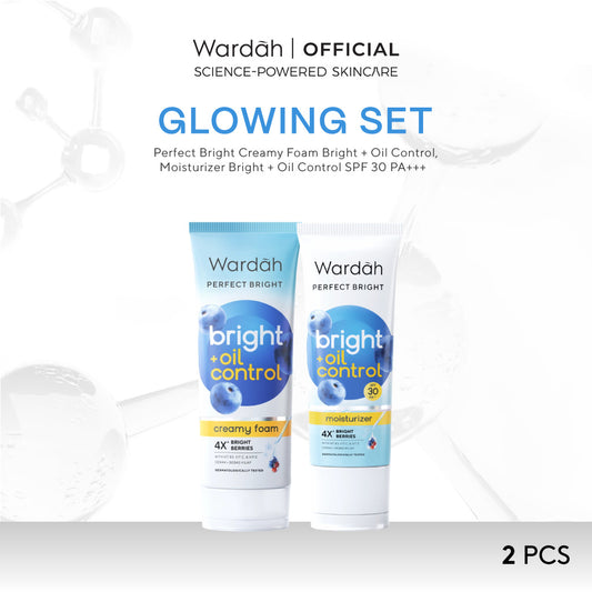 WARDAH [2 pcs] Paket Skincare Solusi Masalah Kulit All Series - Face Wash Moisturizer Day Cream (Lightening, Perfect Bright, Crystal Secret, Hydra Rose, Acnederm, C-Defense) - Skincare