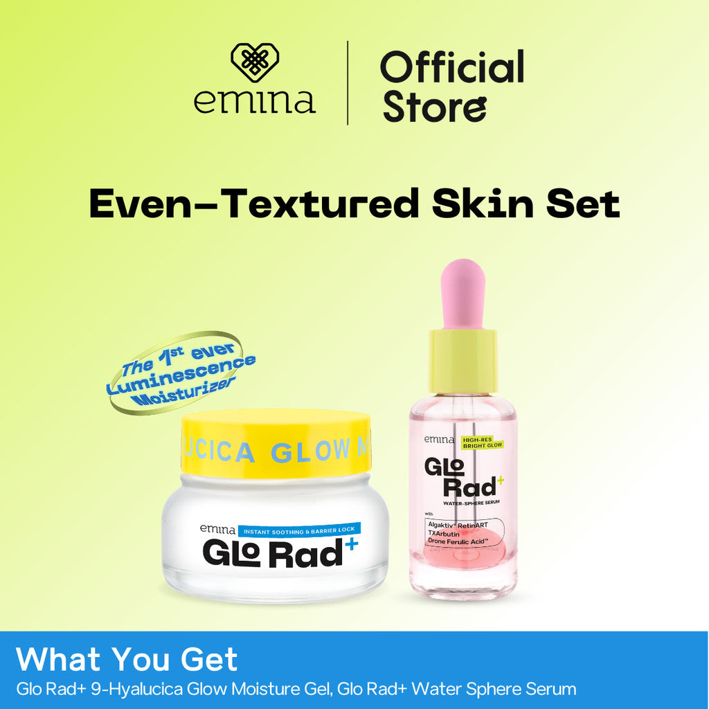 Emina GloRad+ Hyalucica Moisturizer Gel - Pelembab Wajah Glow in The Dark Memperbaiki 5 Level Skin Barrier 10x Glowing Brightening Calming Instant Soothing