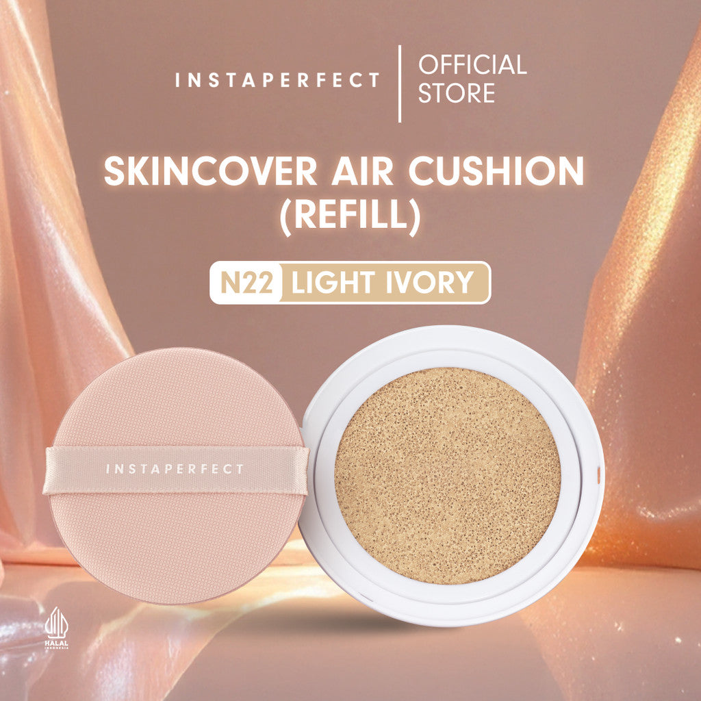 Instaperfect Refill Skincover Air Cushion 11 g (Real Skin Buildable Coverage, Transfer-Resistant, SPF 50 PA++++)- Bedak Foundation Muka Tahan lama
