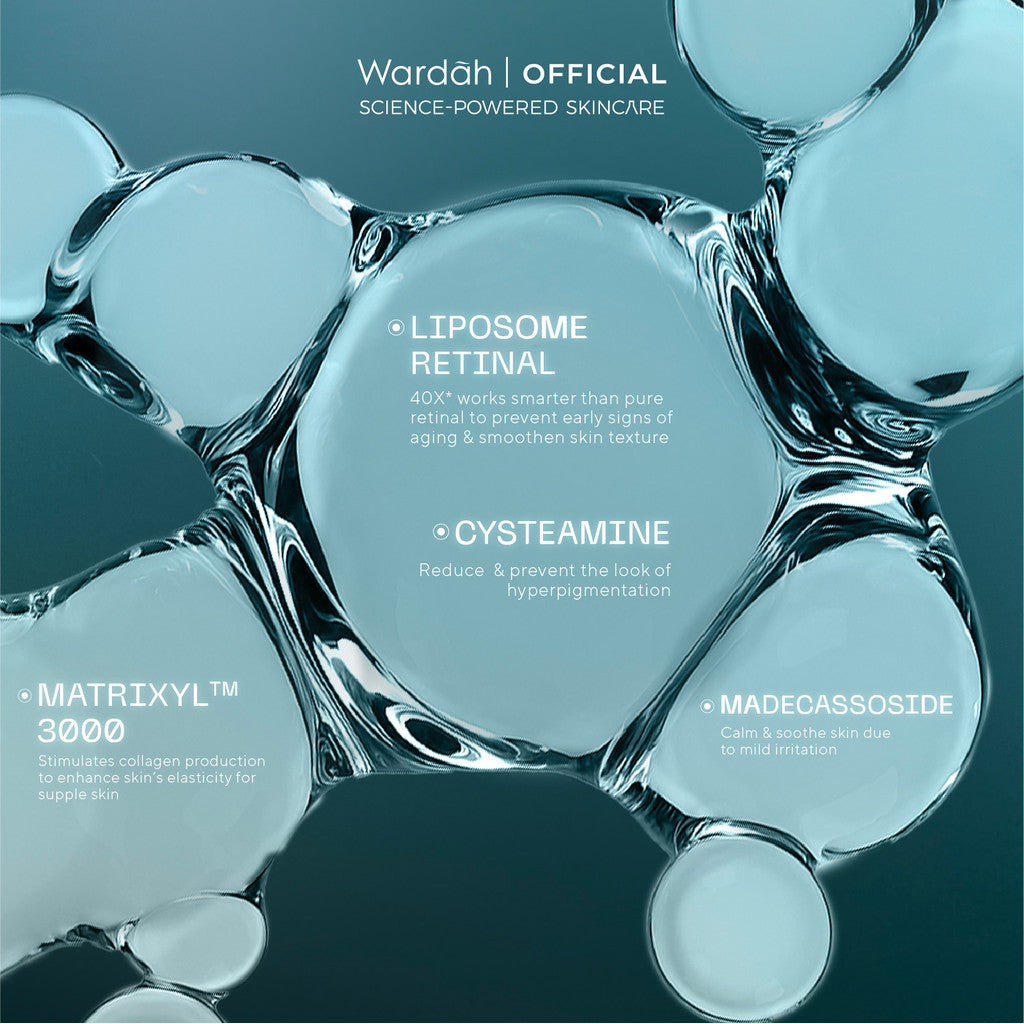 [SASHFIR PICKS!] Wardah Radiant Resurfacing Retinal Cysteamine Serum 30 ml - Serum Pencerah, Penghilang Kerutan, Retinol, Laser Effect, Renewal, Peeling - Skincare