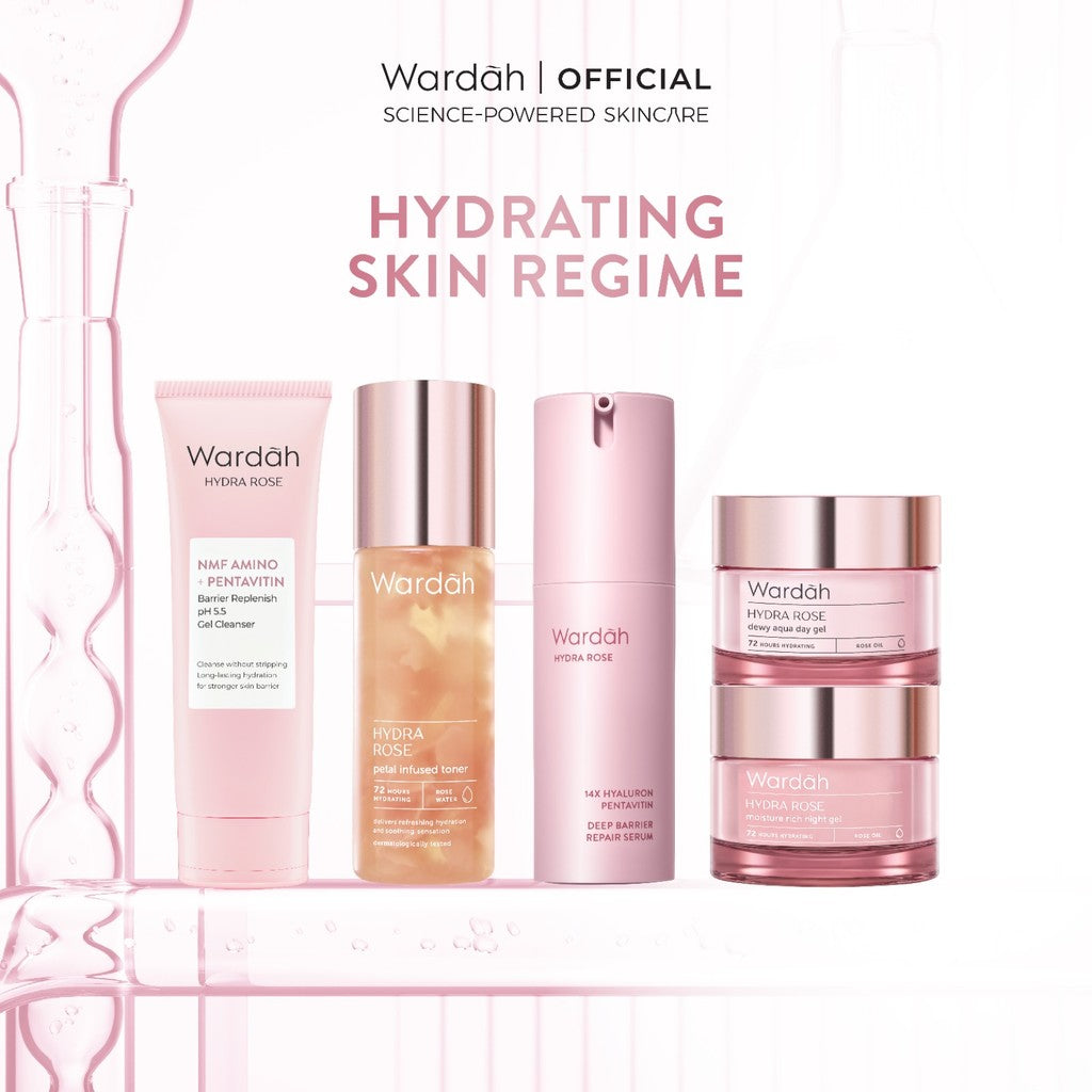 WARDAH Hydra Rose 14X Hyaluronic Pentavitin Deep Barrier Repair Serum 30 ml - Serum dengan Allantoin - Perawatan Wajah untuk Kulit - Resilient Skin - Skincare