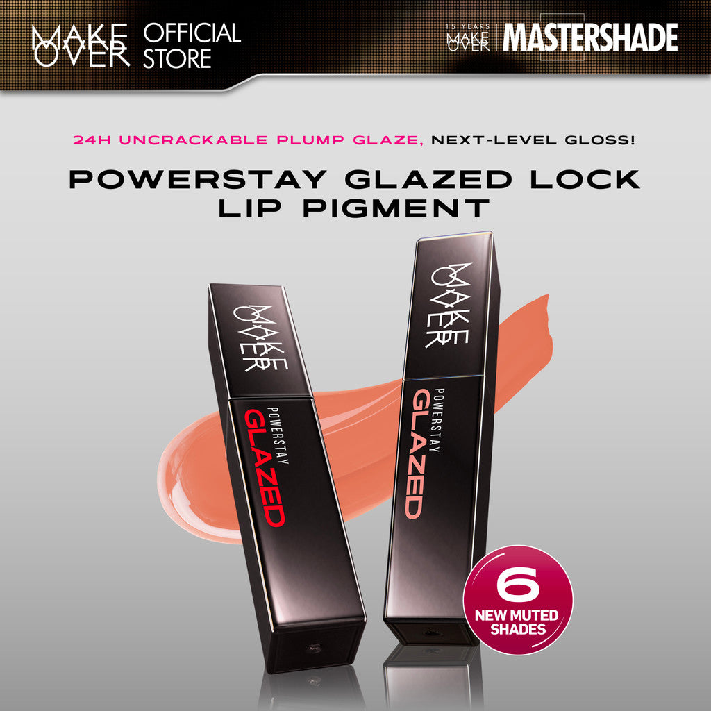 [ SPECIAL PRICE ] MAKE OVER Powerstay Glazed Lock Lip Pigment - Plump Glazed Next Level Lip Gloss Lip Cream Transferproof Pigmented Tahan Lama 24 Jam Ringan Tidak Lengket di Bibir Lipstick Lipcream Lipstik DFW Nadya Hutagalung Pony Mira Agile Zsa Zsa