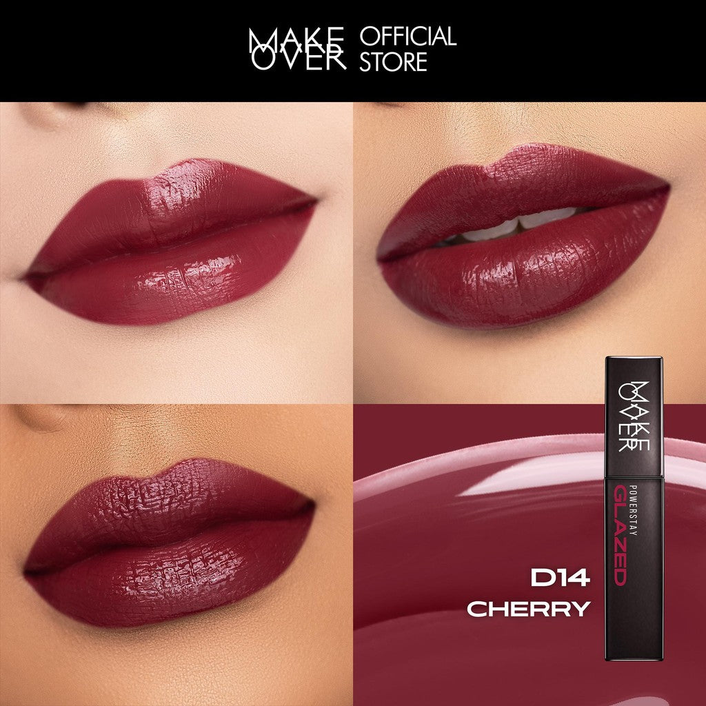 [SPECIAL 11.11] MAKE OVER Powerstay Glazed Lock Lip Pigment - NIKI Aqeela Sargio Mahalini Lip Glazed Plump Gloss Next Level Lip Cream Transferproof Pigmented Tahan Lama 24 Jam Ringan Lipstick Long Lasting Somethin Time Less w Maybe Euphoria