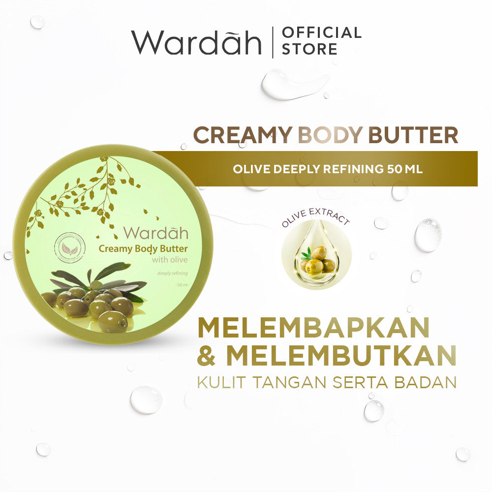 Wardah Body Care Olive Series - Body Scrub, Body Butter, Pure Oil - Natural Halal Melembabkan
