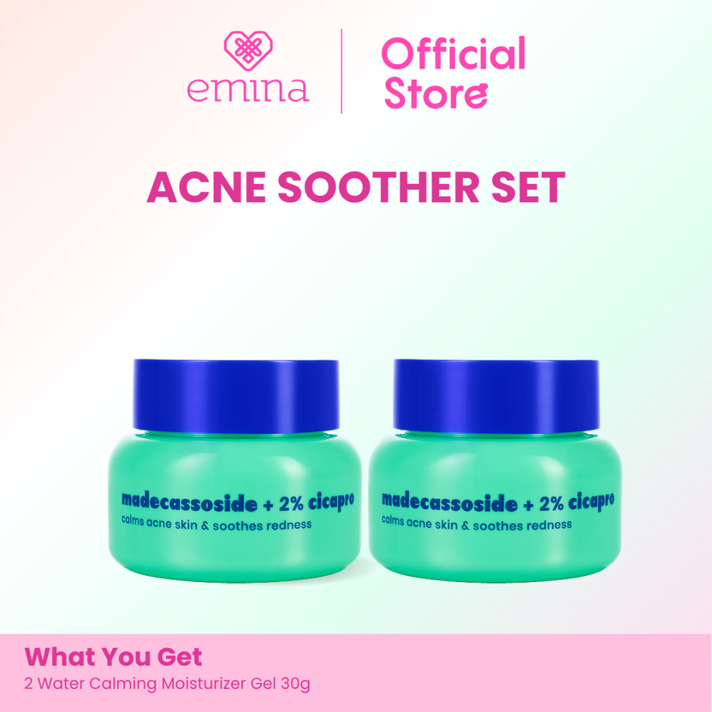 Emina Moisturizer All Series - Water Moisturizer Gel, Moisturizing Cream, GloRad+ Hyalucica Moisturizer Gel, Ms. Pimple Acne Moisturizing Gel - Moisturizer, Melembapkan, Mencerahkan, Memperbaiki Skin Barrier, Meredakan jerawat, Cocok Semua Jenis Kulit