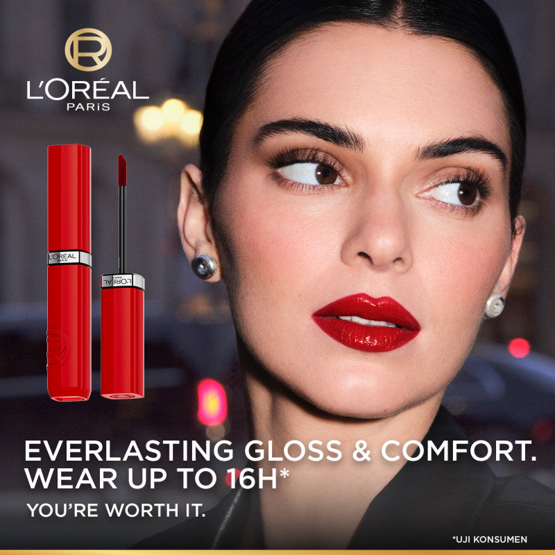 [BARU] L'Oreal Paris Infaillible Laque Resistance - Lip Cream Glossy Pigmented Nyaman Lipstik Transferproof Longlasting hingga 16 Jam