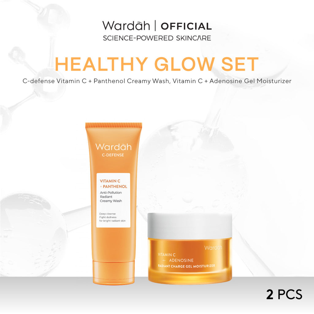 WARDAH [2 pcs] Paket Skincare Solusi Masalah Kulit All Series - Face Wash Moisturizer Day Cream (Lightening, Perfect Bright, Crystal Secret, Hydra Rose, Acnederm, C-Defense) - Skincare