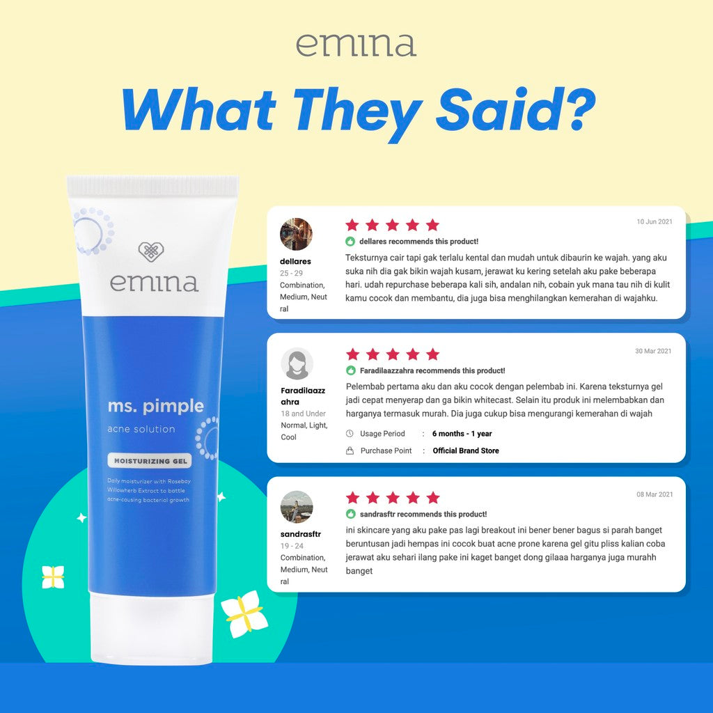 Emina Ms. Pimple Acne Solution Face Wash 50 mL Twin Pack - Paket Perawatan Sabun Muka Solusi Atasi Jerawat